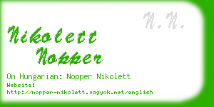 nikolett nopper business card